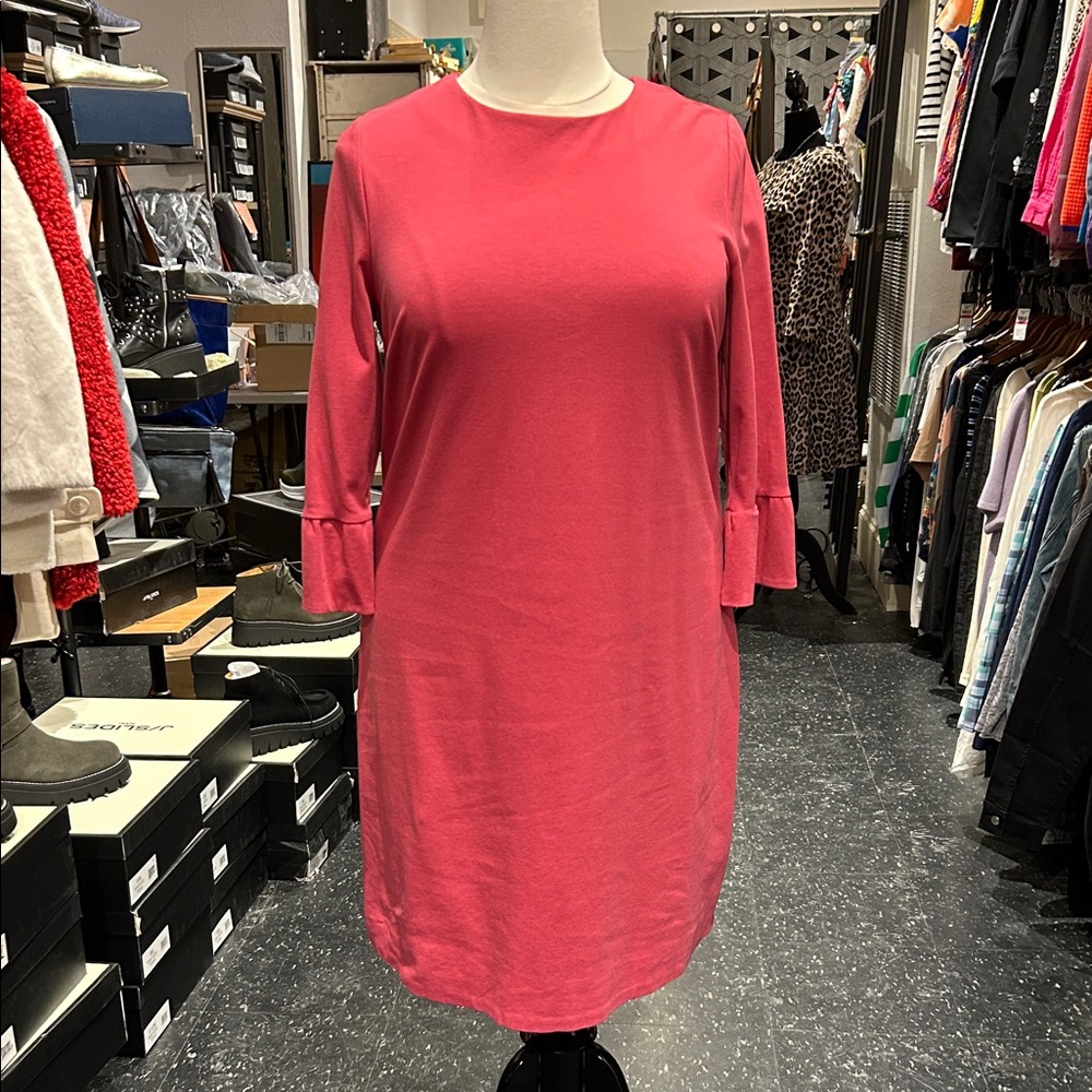 Boden Lavinia Ponte Knit 3/4 bell Sleeve Dress size 18 long Plus Size.